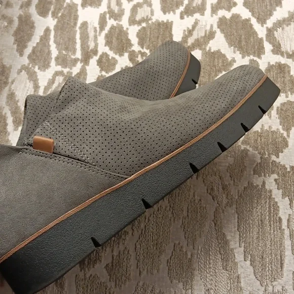 Dr. Scholl's Slip-on Faux Leather Sneaker Gray Shoes Women's Size 7.5M - Picture 5 of 5